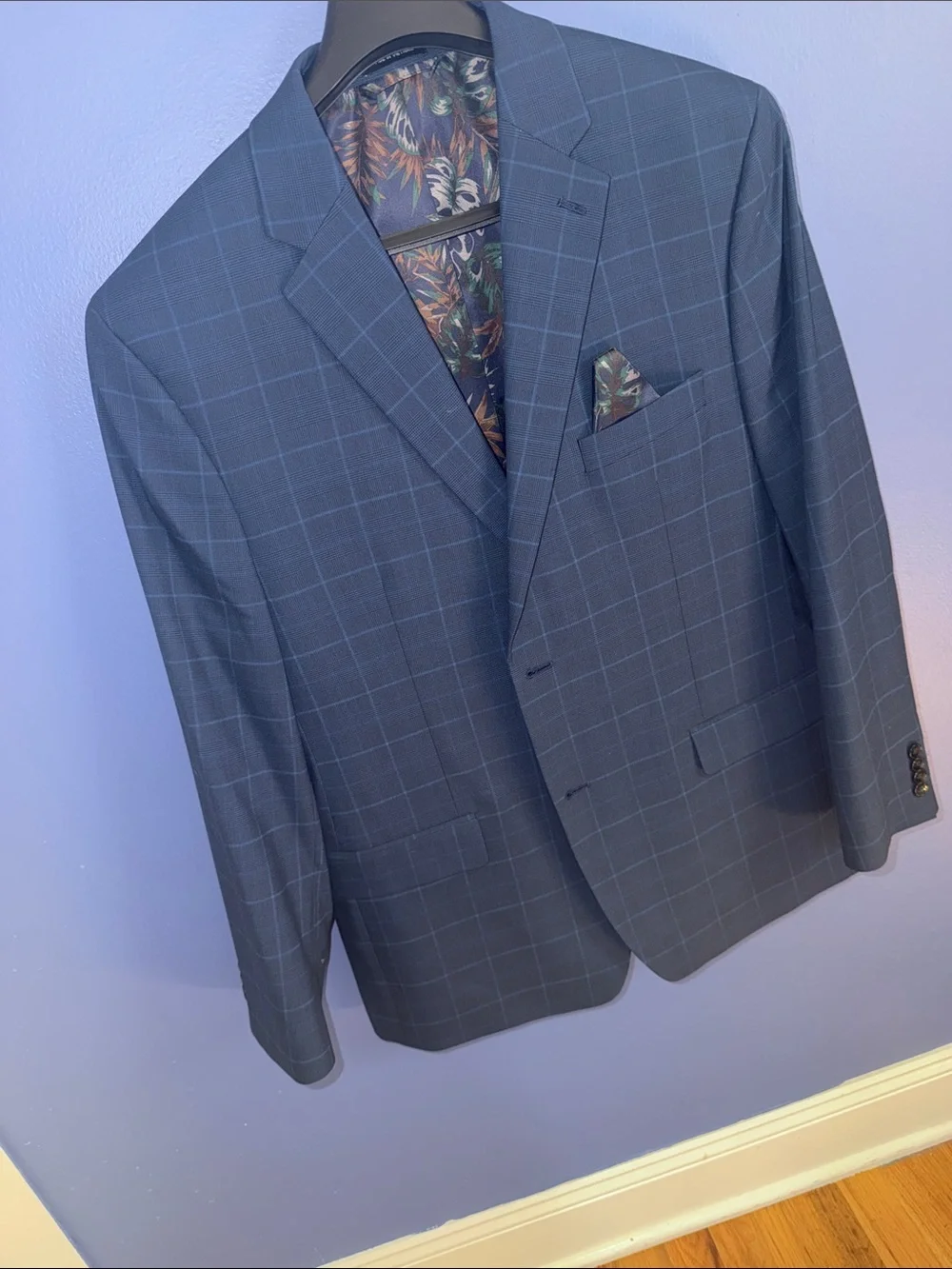 Sean John Navy Windowpane Two-Piece Suit